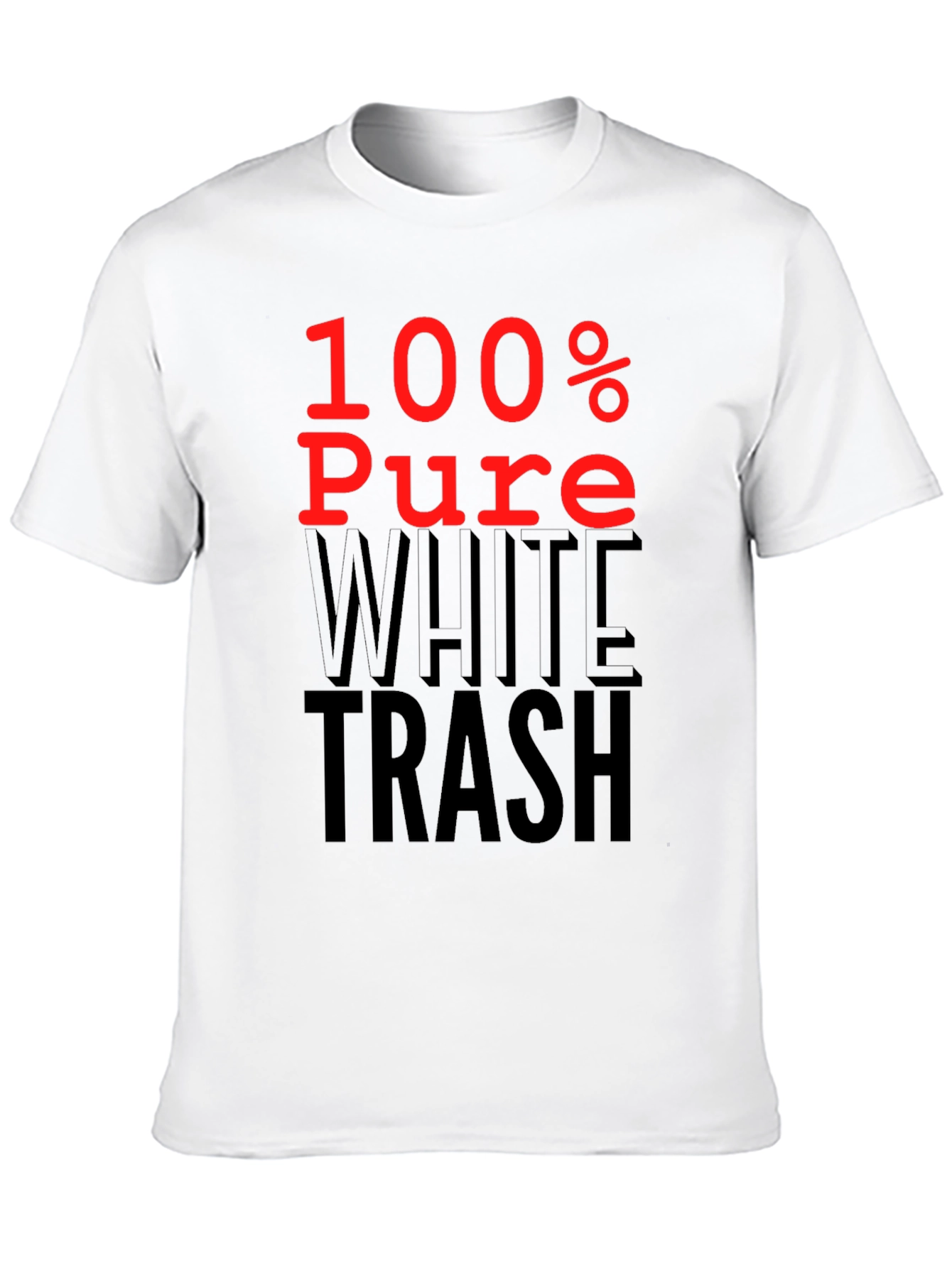 100% Pure White Trash Graphic Tee