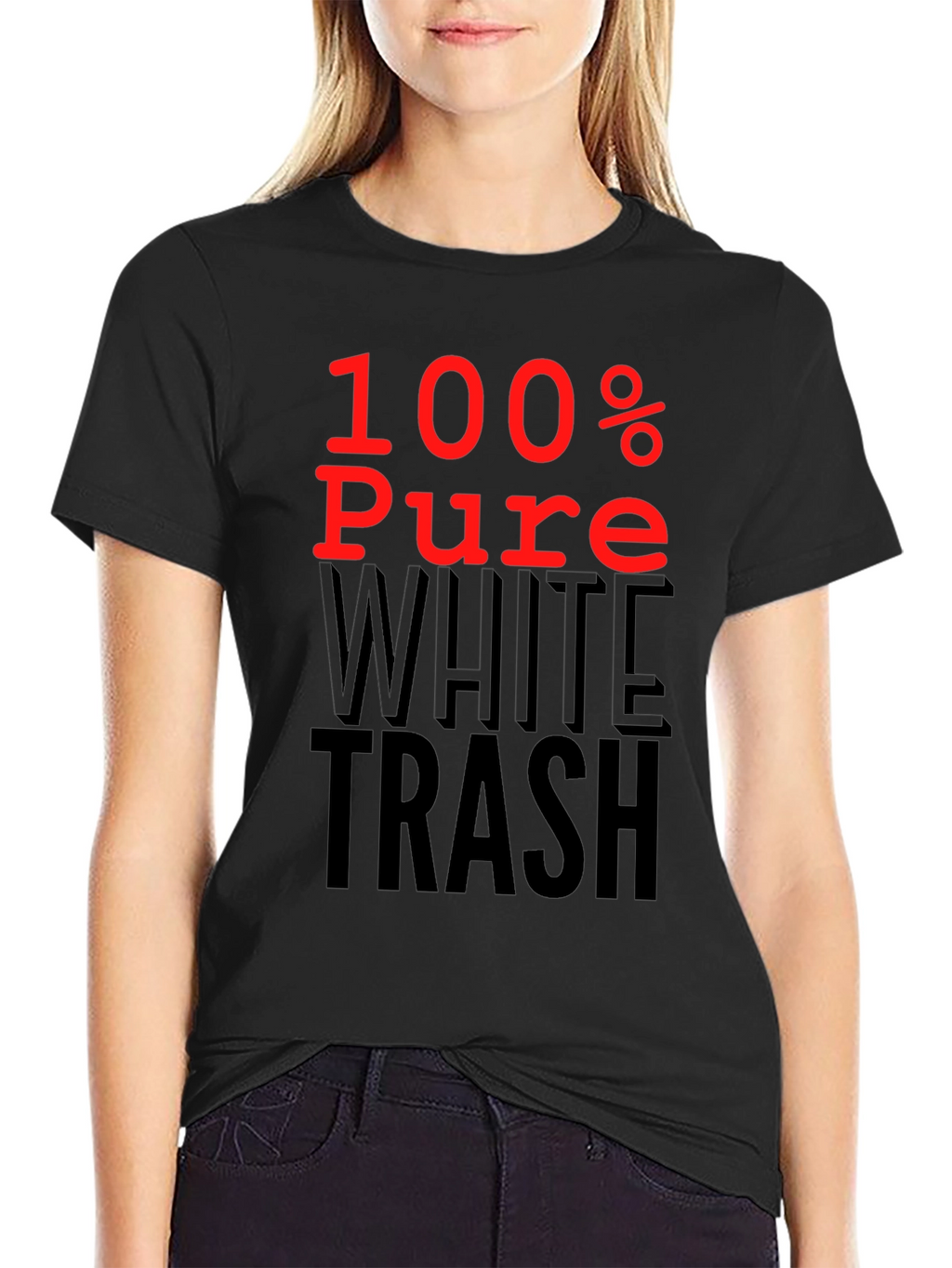 100% Pure White Trash Graphic Tee