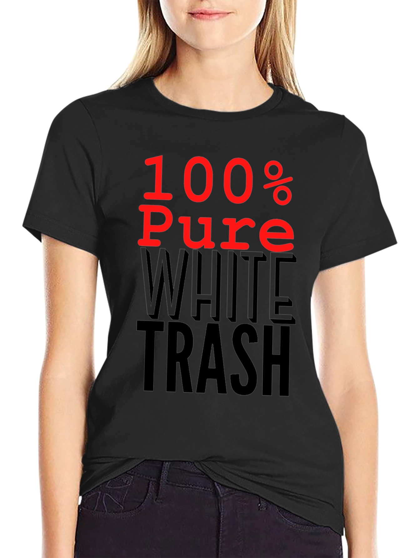 100% Pure White Trash Graphic Tee