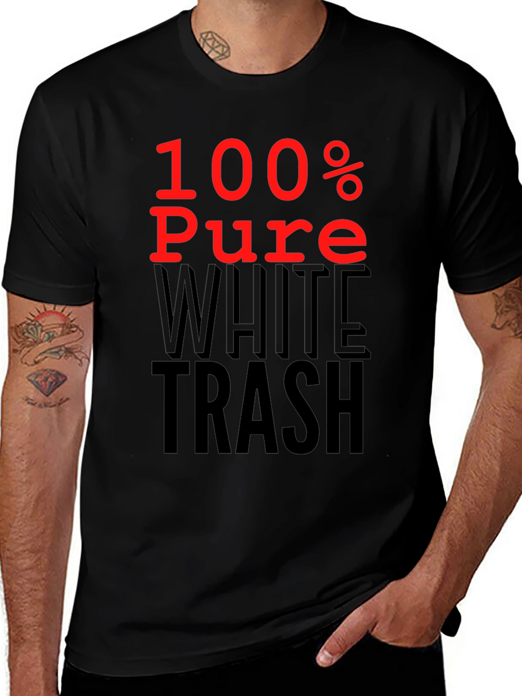 100% Pure White Trash Graphic Tee