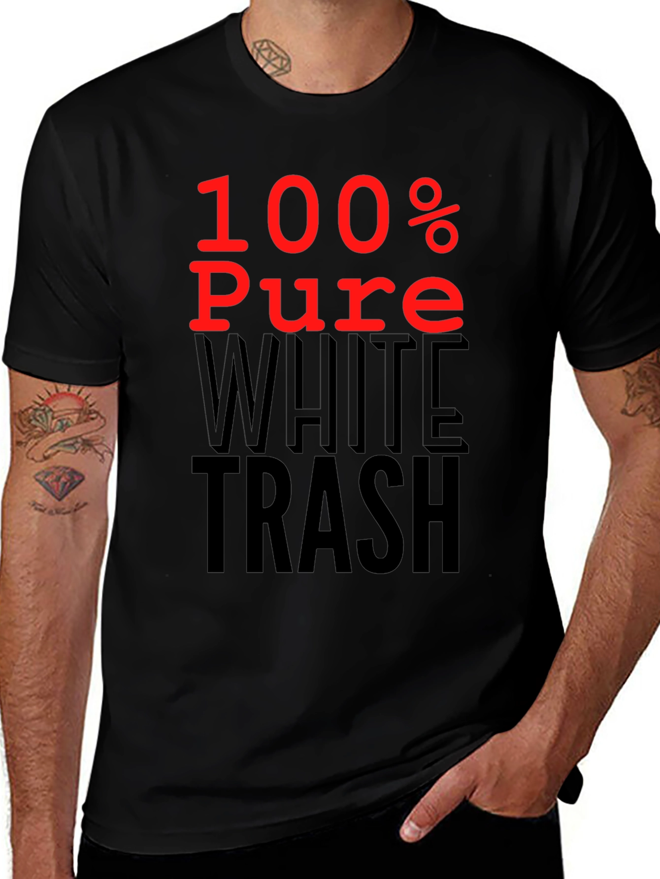 100% Pure White Trash Graphic Tee