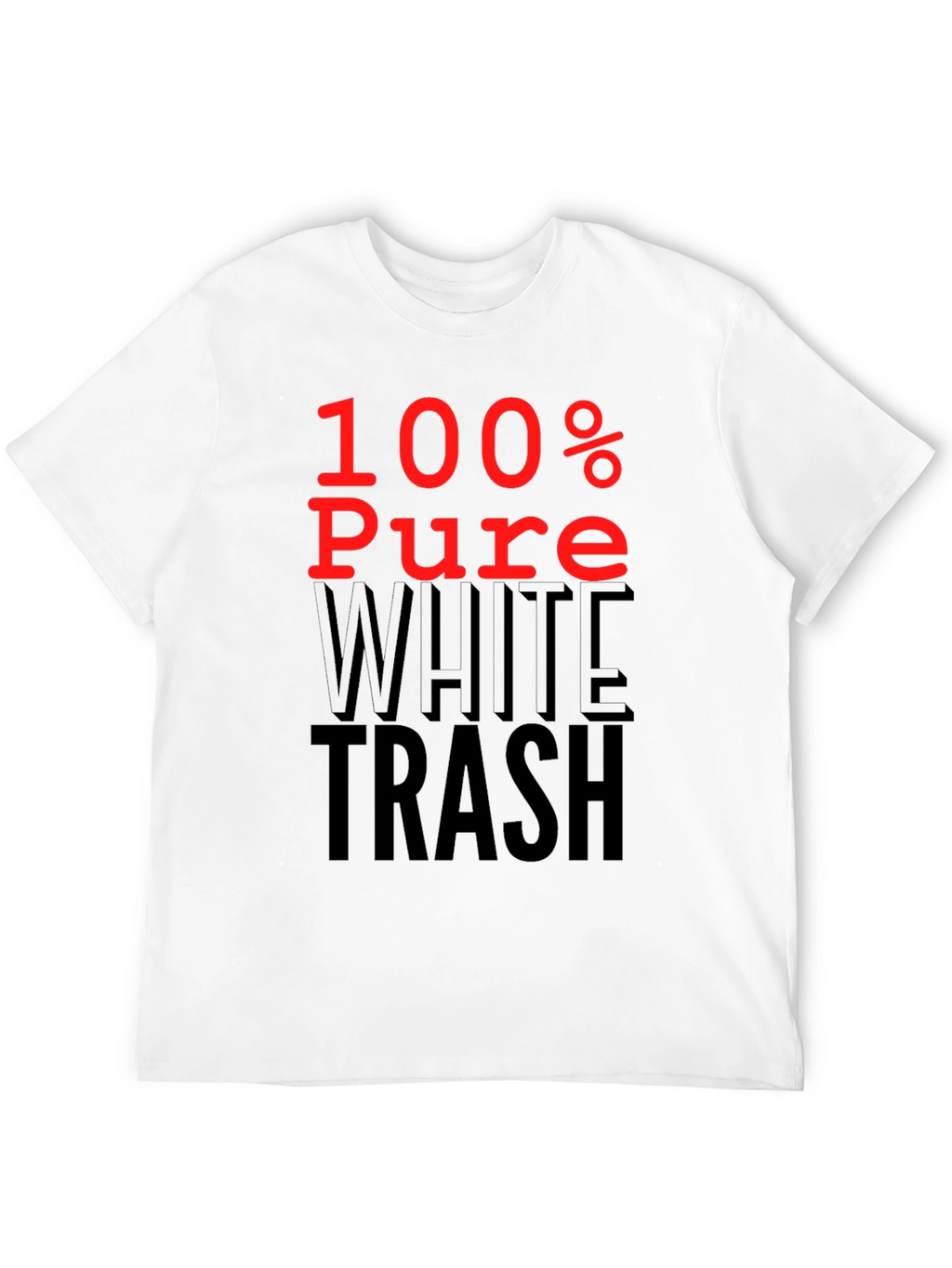 100% Pure White Trash Graphic Tee