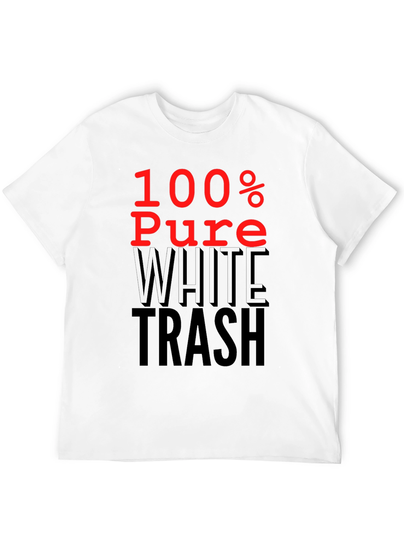 100% Pure White Trash Graphic Tee