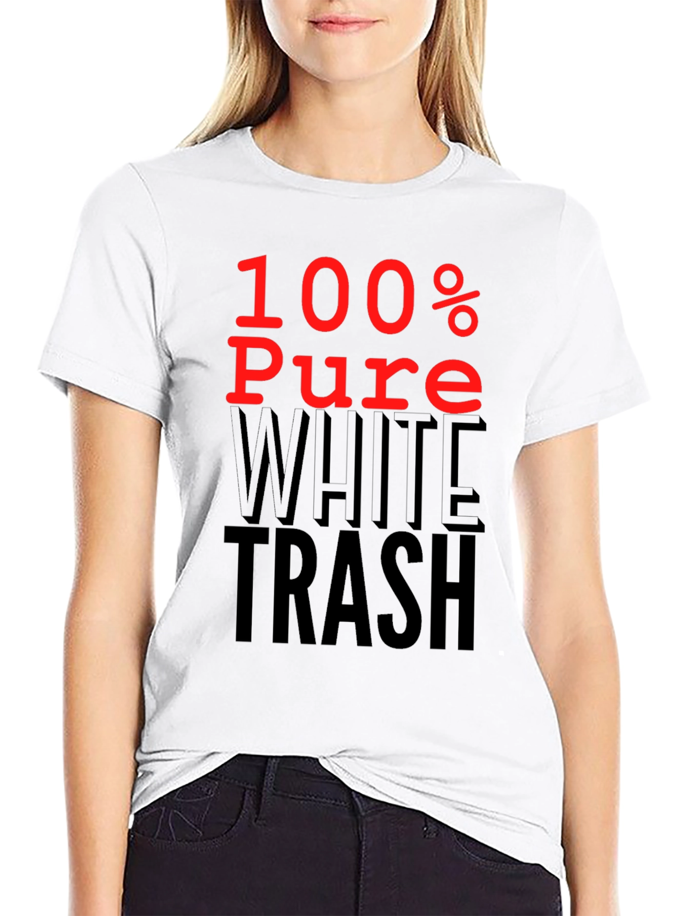100% Pure White Trash Graphic Tee