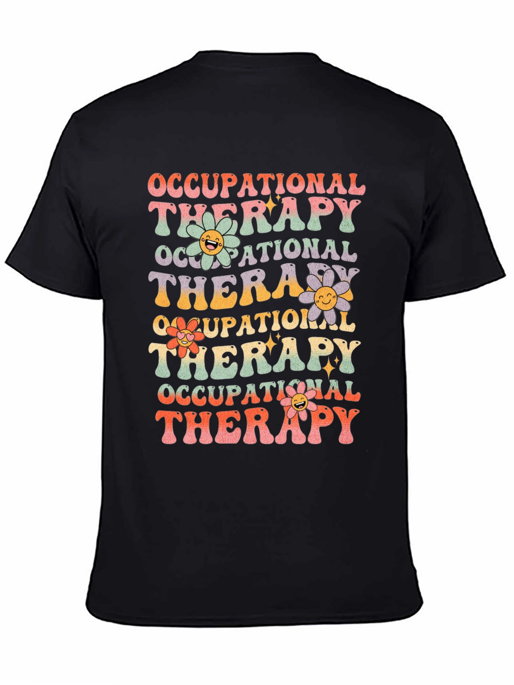 Occupational Therapy T-Shirt with Retro Floral Design