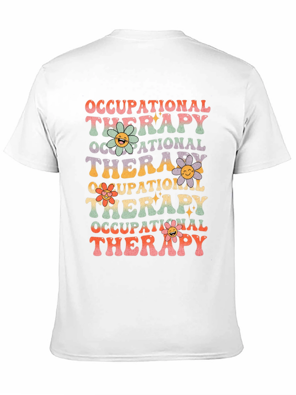Occupational Therapy T-Shirt with Retro Floral Design