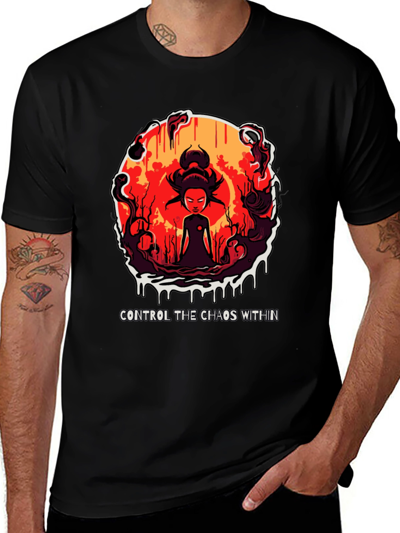 Chaos Within Graphic Tee - Control Your Inner Self