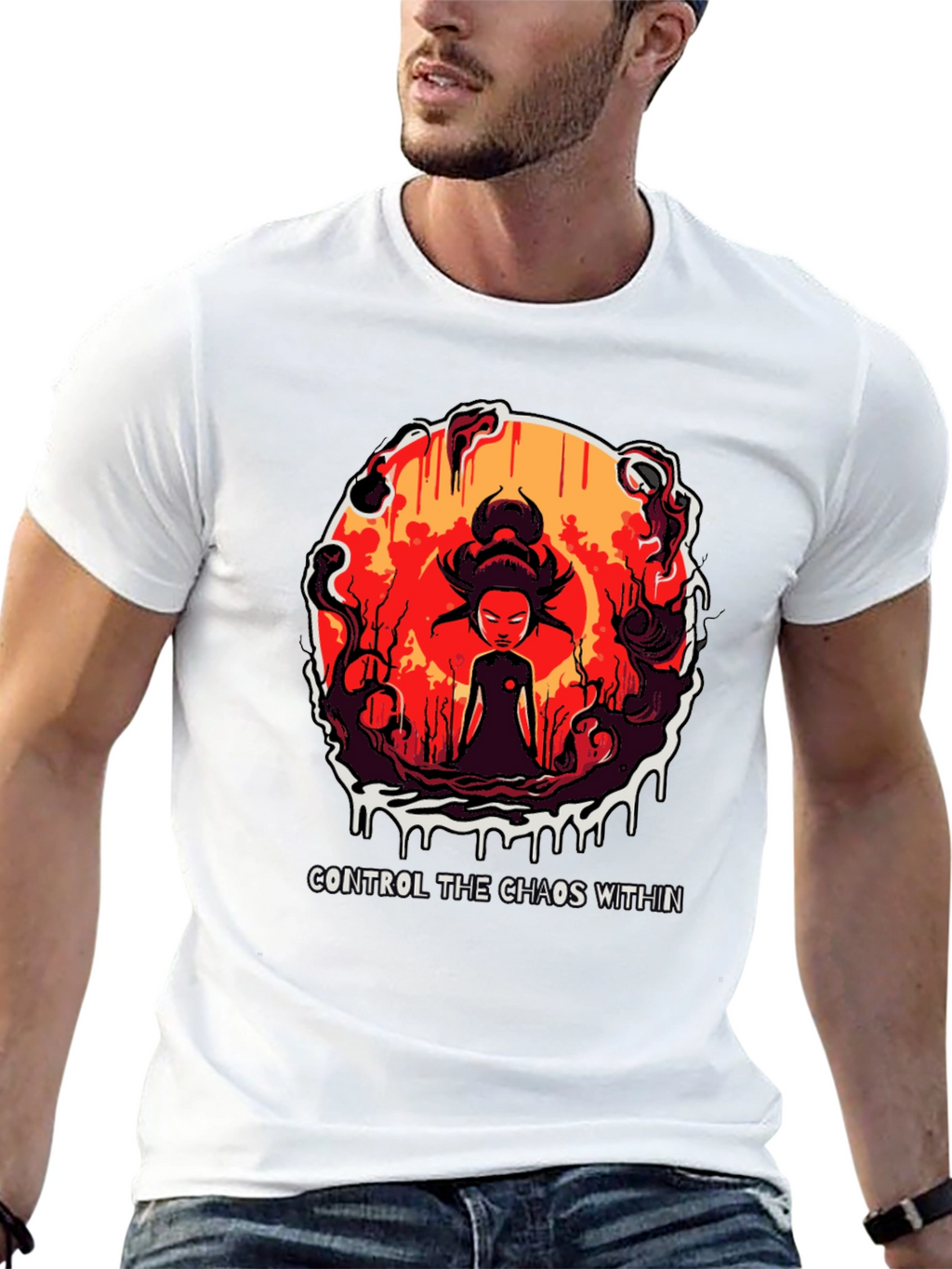 Chaos Within Graphic Tee - Control Your Inner Self