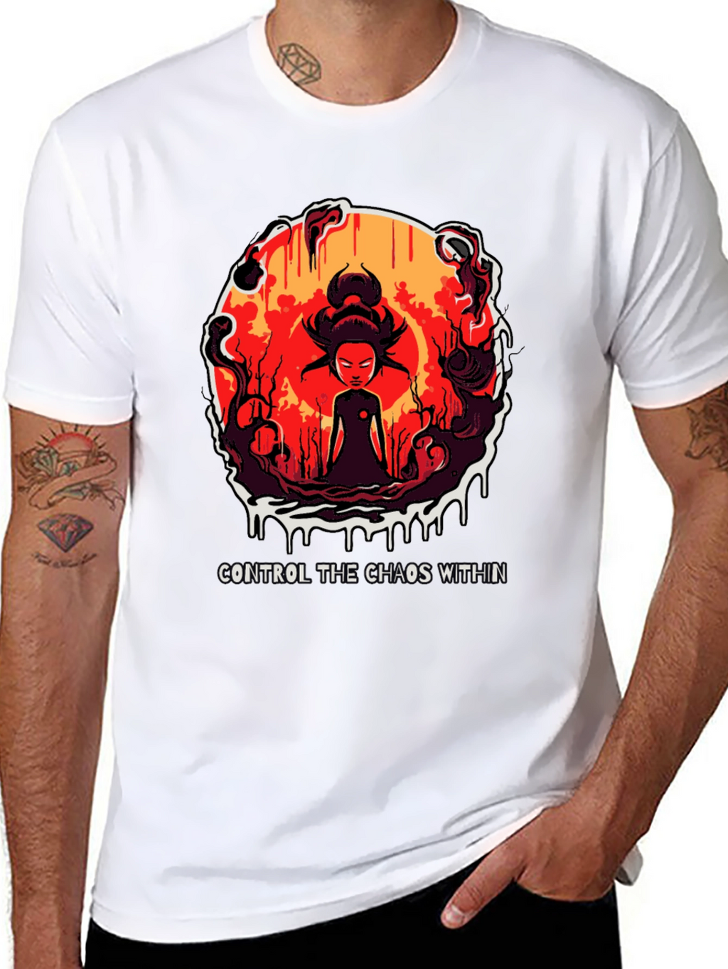 Chaos Within Graphic Tee - Control Your Inner Self