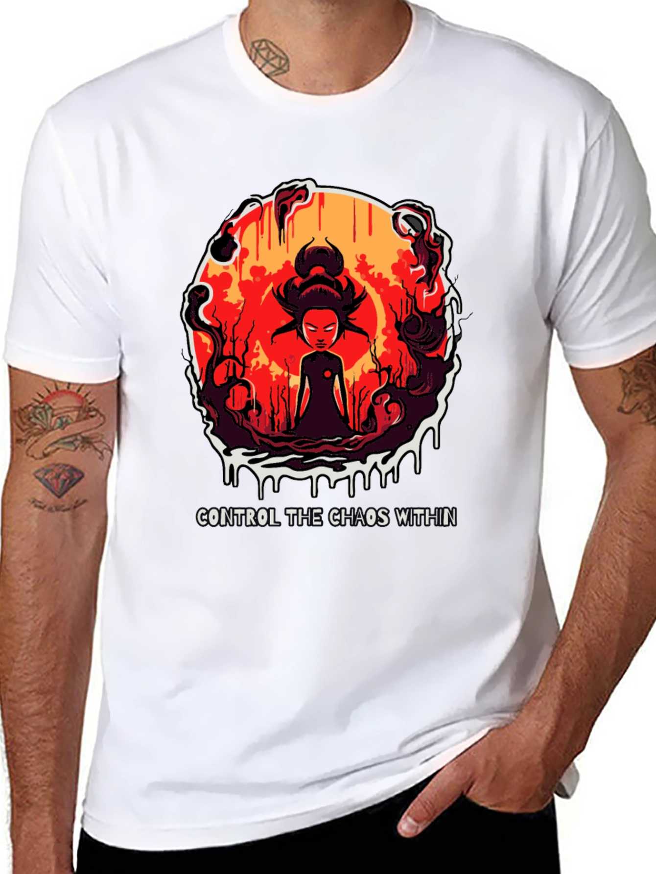 Chaos Within Graphic Tee - Control Your Inner Self