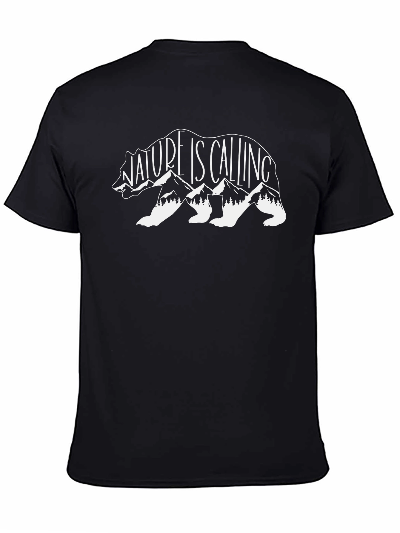 Nature Is Calling Bear Graphic T-Shirt