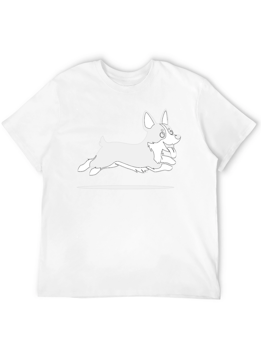 Black T-Shirt with Cartoon Dog Graphic