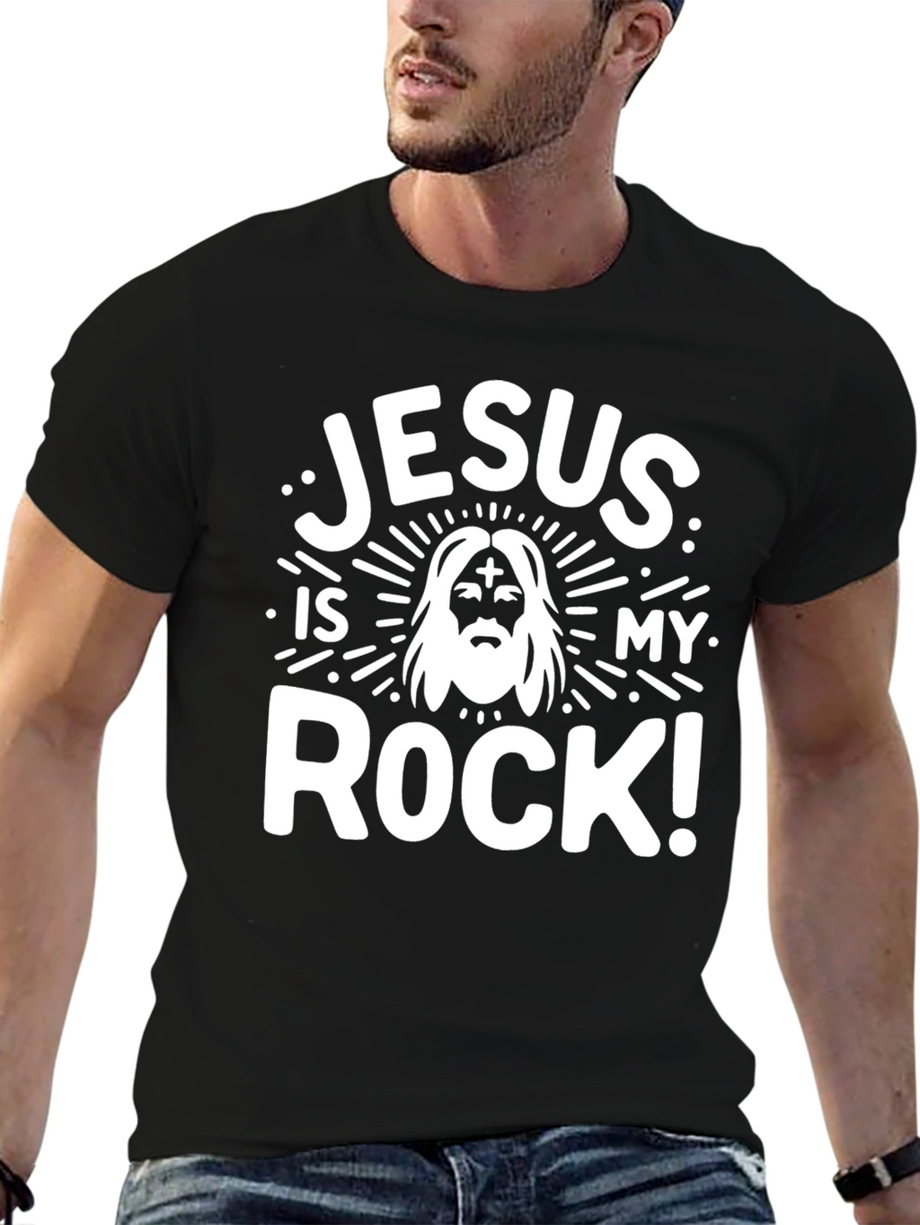 Jesus is My Rock Graphic Tee