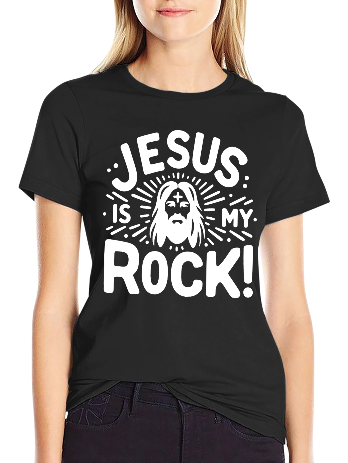 Jesus is My Rock Graphic Tee