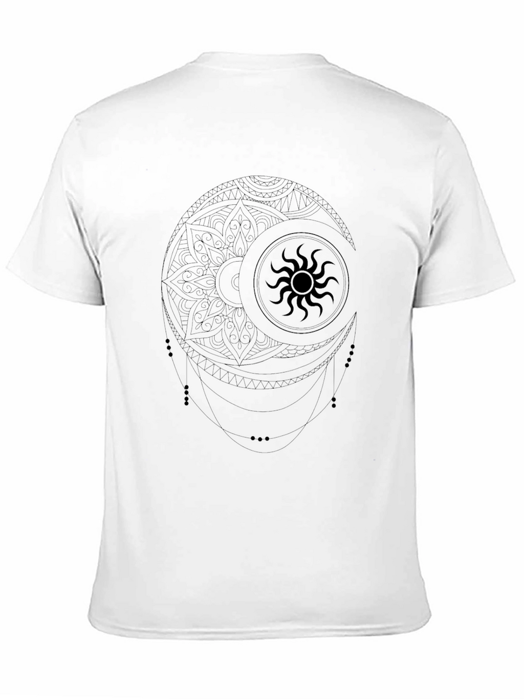 Celestial Sun & Moon Mandala Graphic T-Shirt