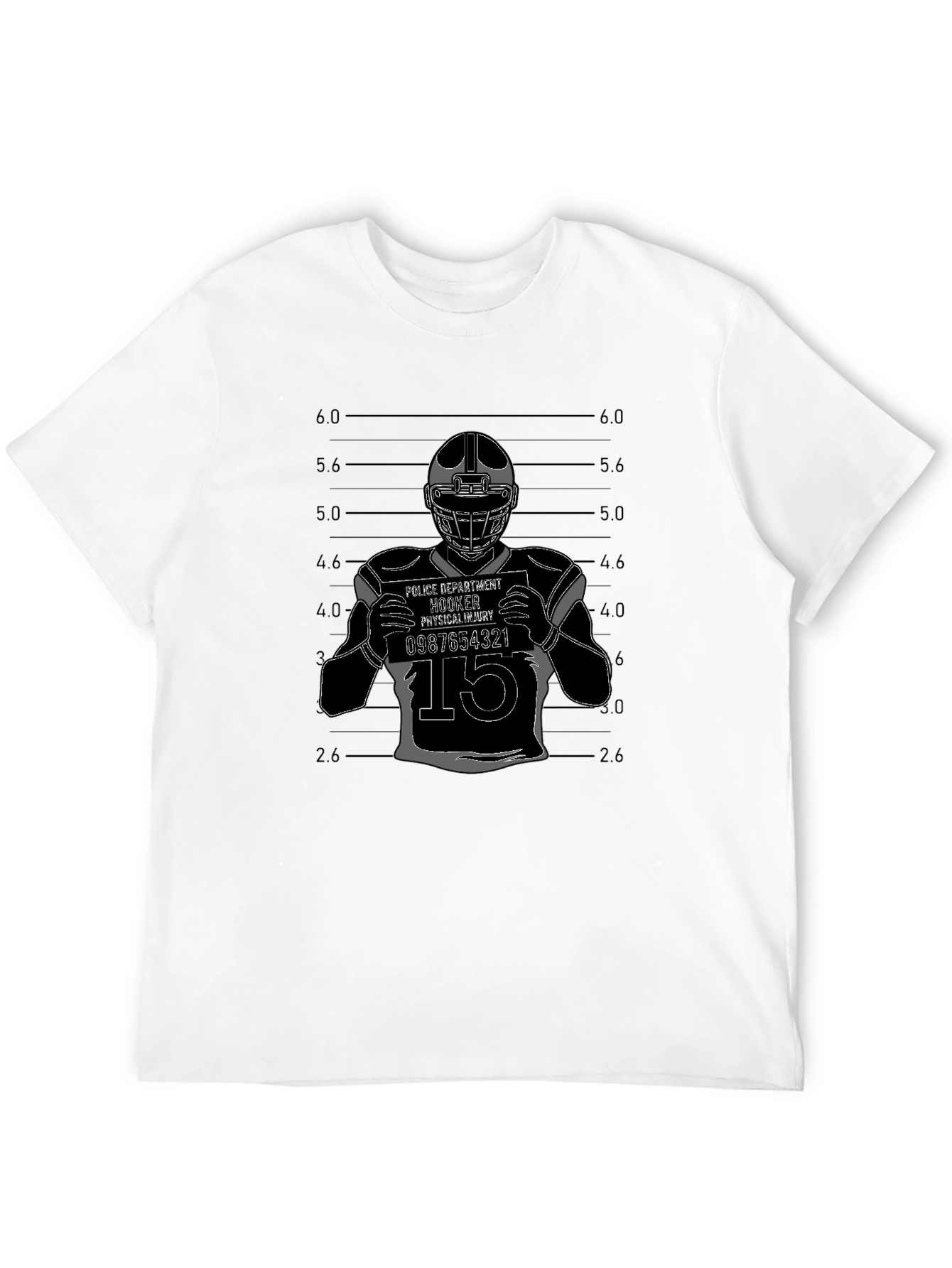 Football Mugshot T-Shirt - Hooker Physical Injury