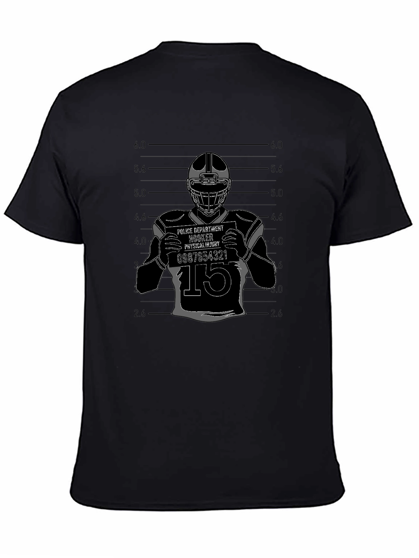 Football Mugshot T-Shirt - Hooker Physical Injury