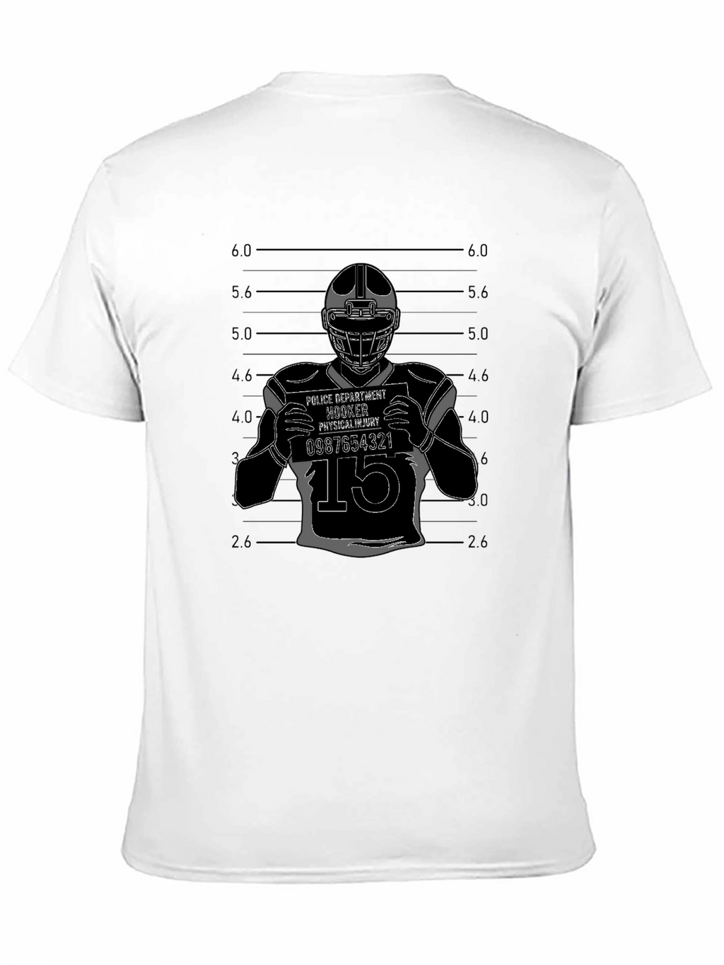 Football Mugshot T-Shirt - Hooker Physical Injury