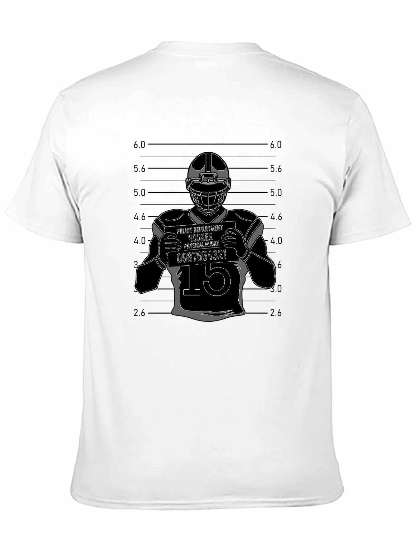 Football Mugshot T-Shirt - Hooker Physical Injury