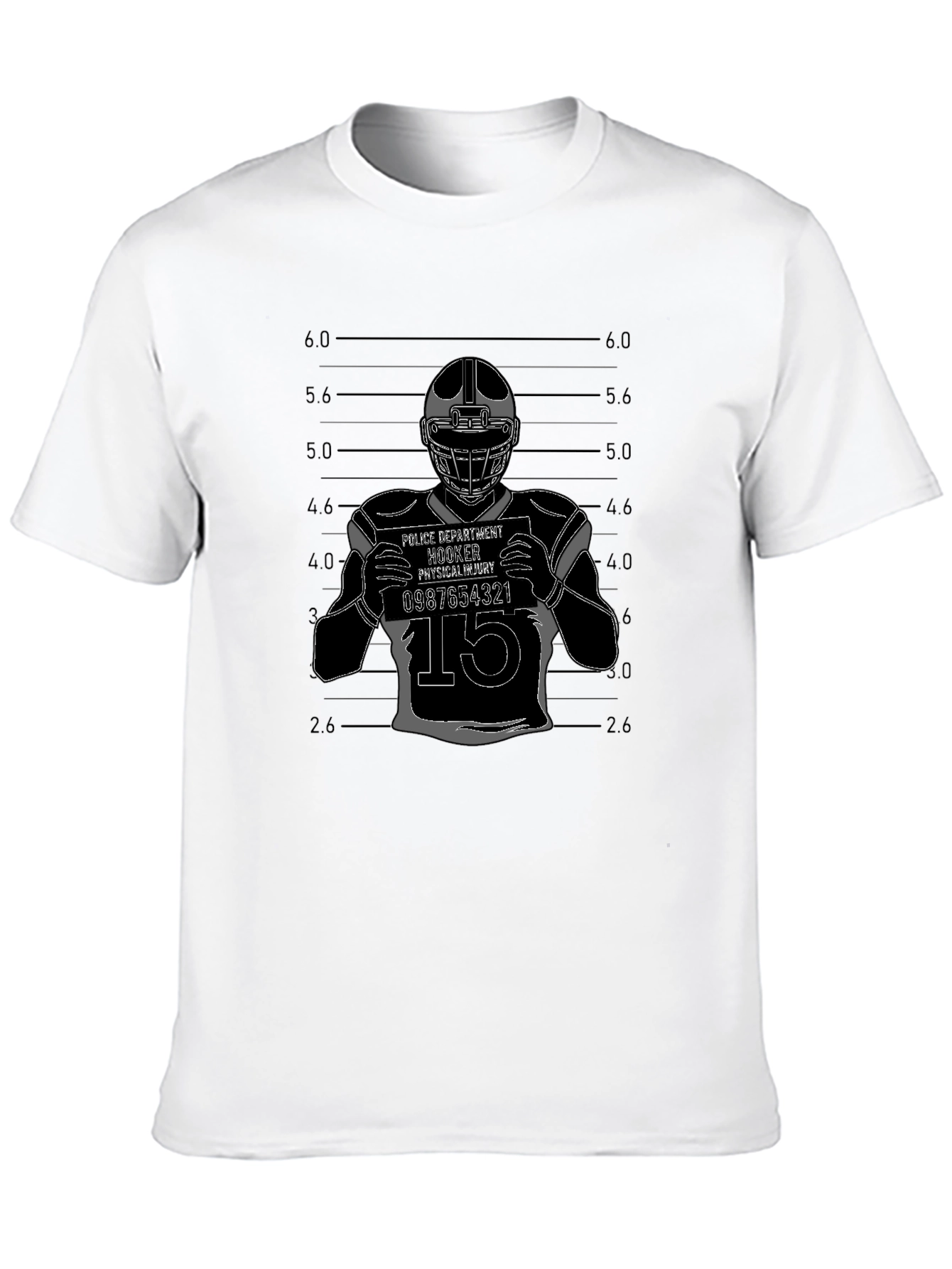 Football Mugshot T-Shirt - Hooker Physical Injury