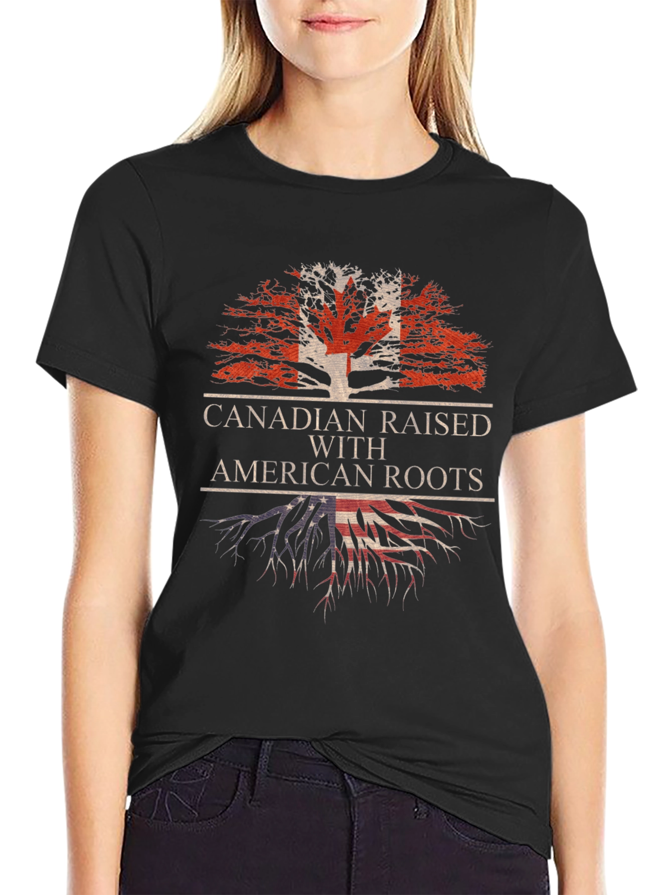 Canadian Raised with American Roots T-Shirt