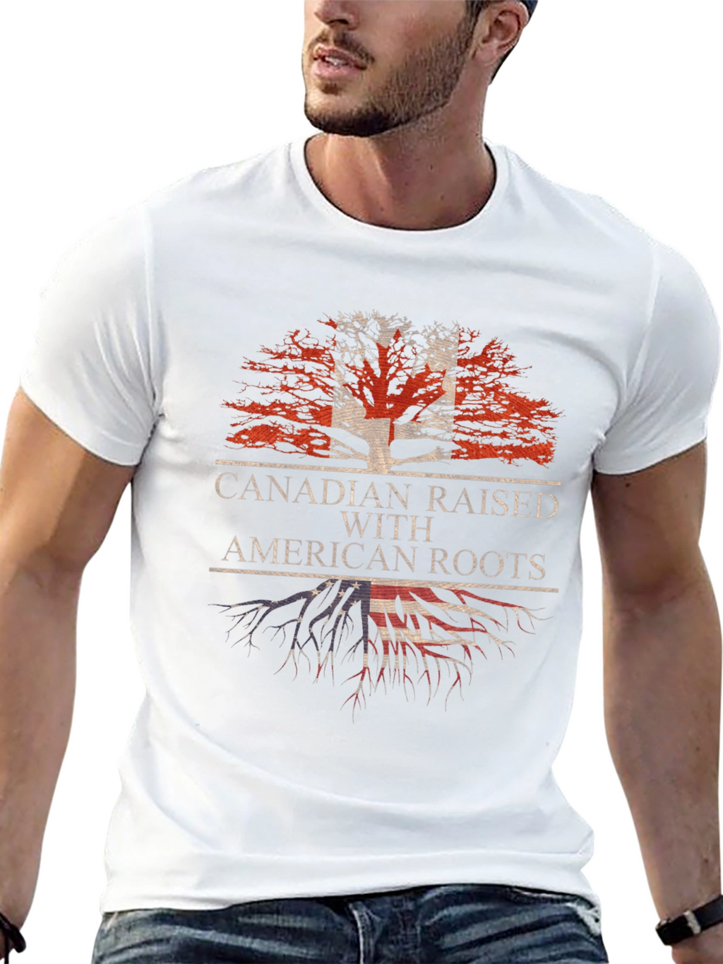 Canadian Raised with American Roots T-Shirt