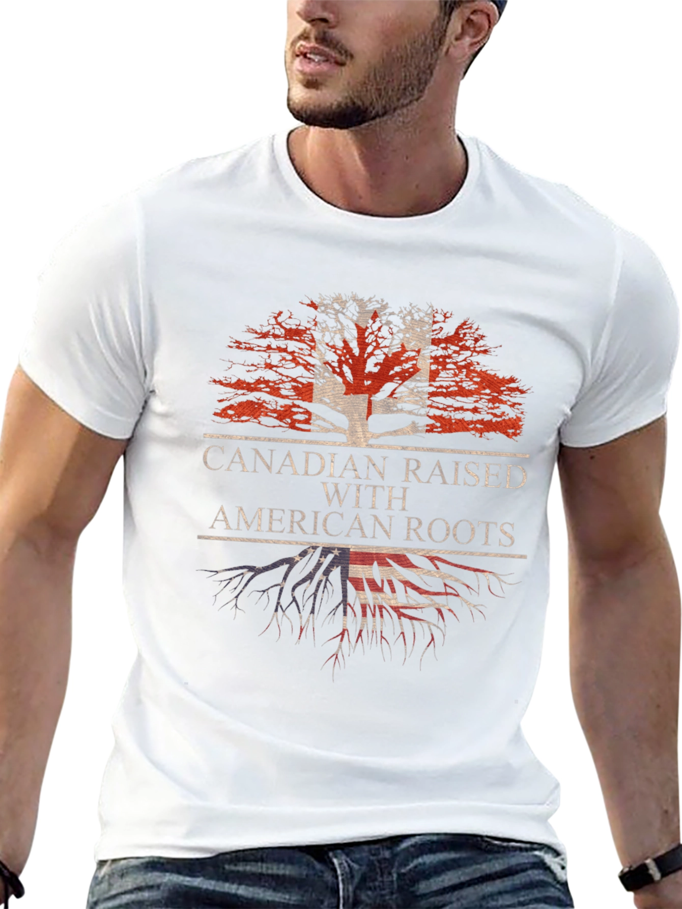 Canadian Raised with American Roots T-Shirt