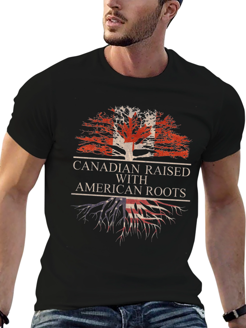 Canadian Raised with American Roots T-Shirt