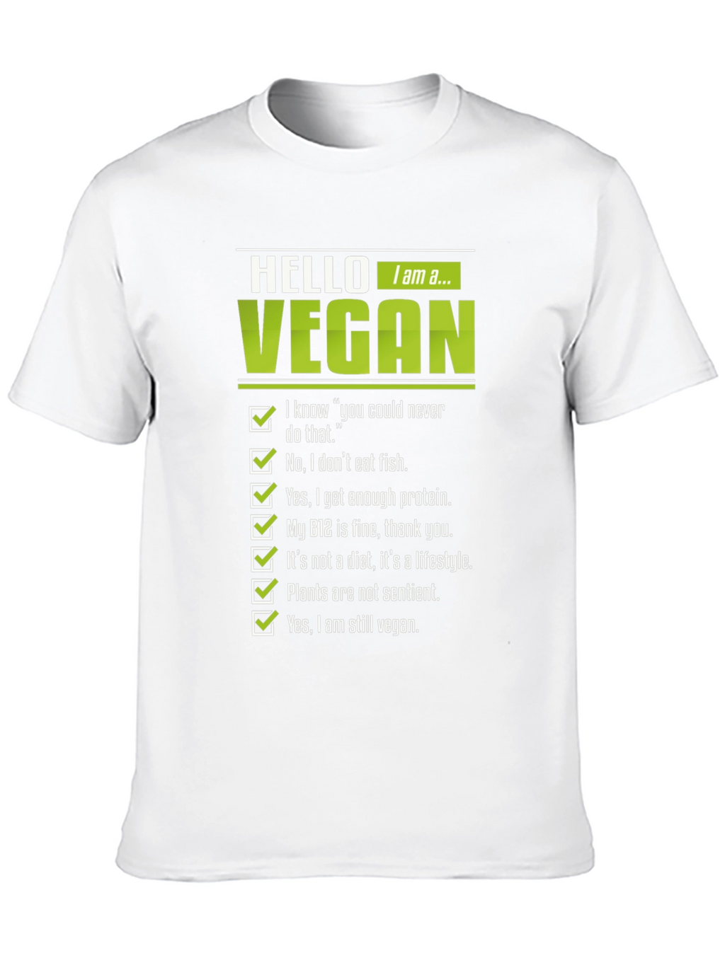 Vegan Statement Graphic Tee - Mens Black T-Shirt