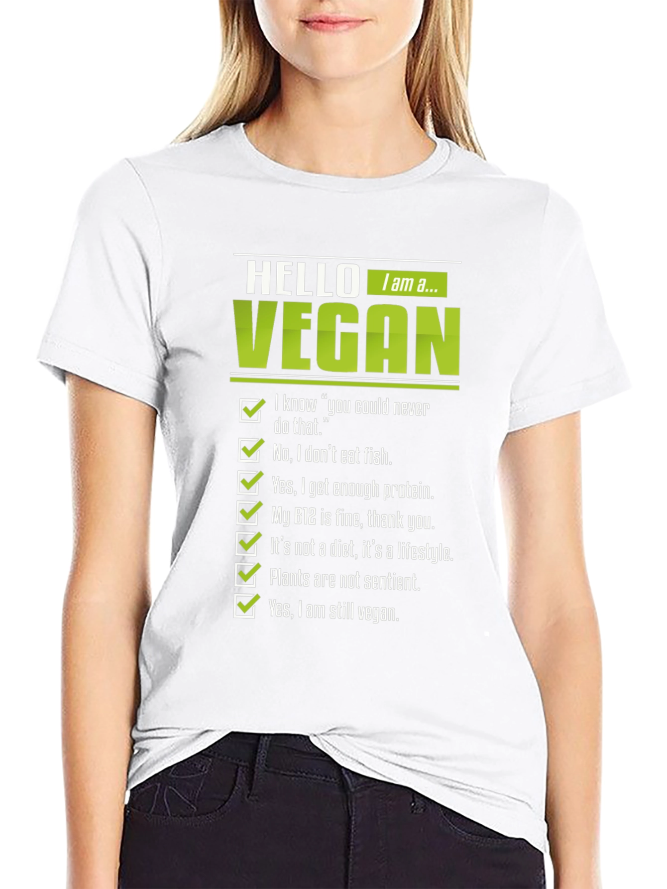 Vegan Statement Graphic Tee - Mens Black T-Shirt