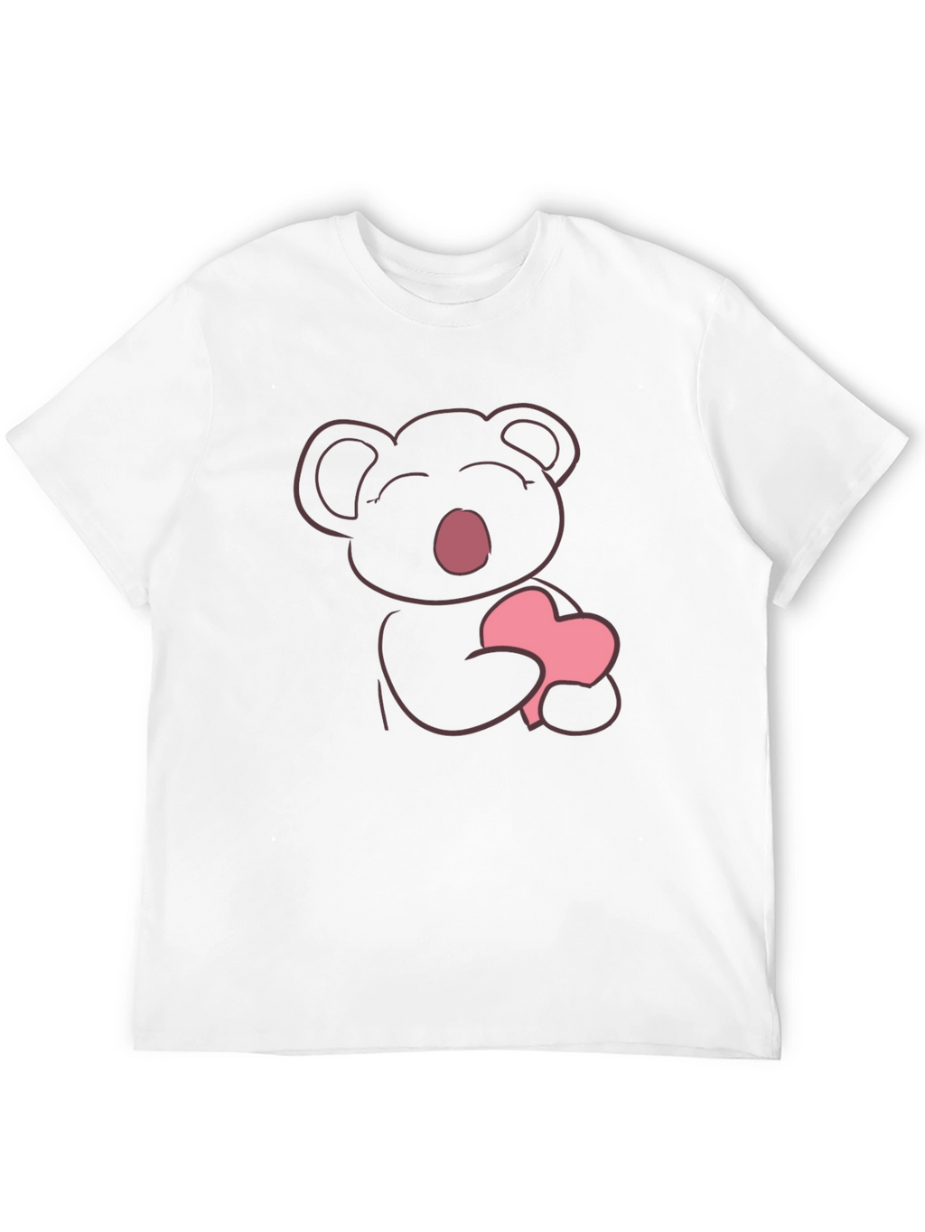 Cute Koala Heart Graphic T-Shirt - Soft Cotton Tee
