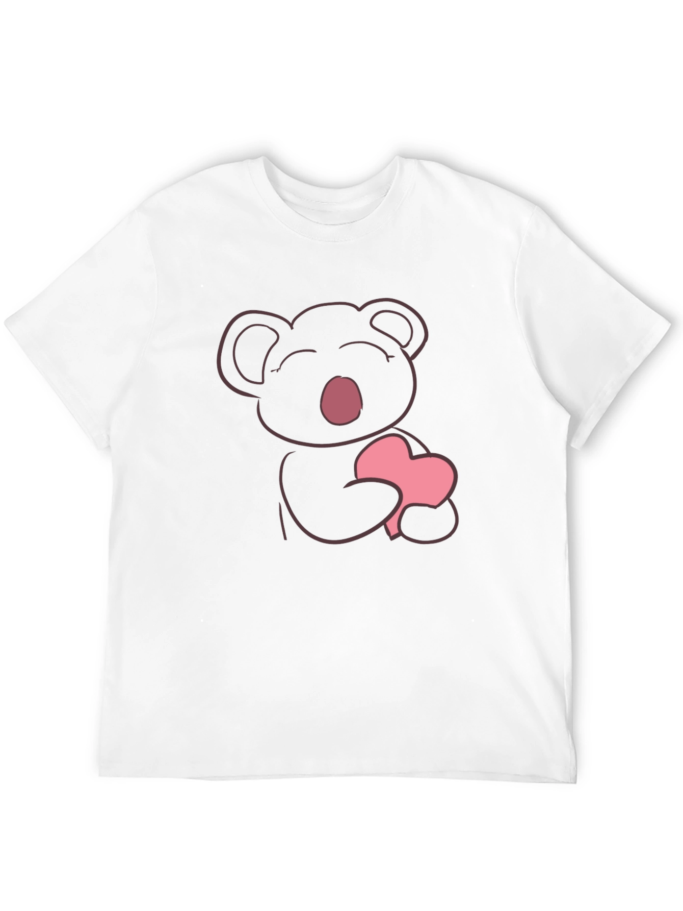 Cute Koala Heart Graphic T-Shirt - Soft Cotton Tee