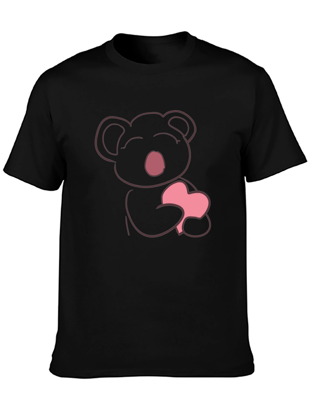 Cute Koala Heart Graphic T-Shirt - Soft Cotton Tee