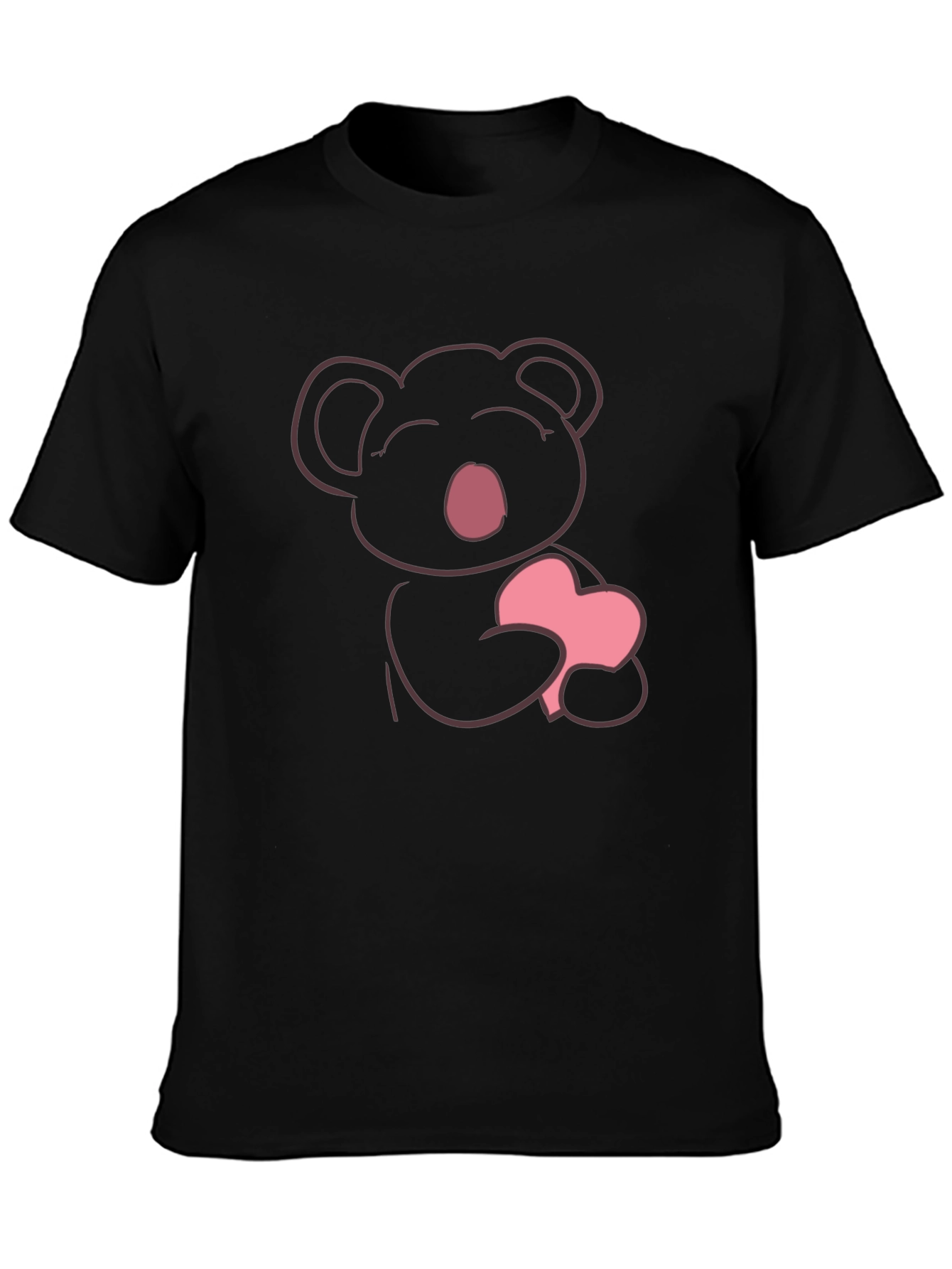 Cute Koala Heart Graphic T-Shirt - Soft Cotton Tee