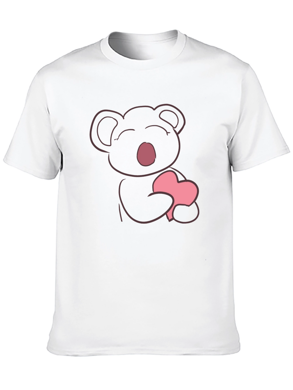 Cute Koala Heart Graphic T-Shirt - Soft Cotton Tee