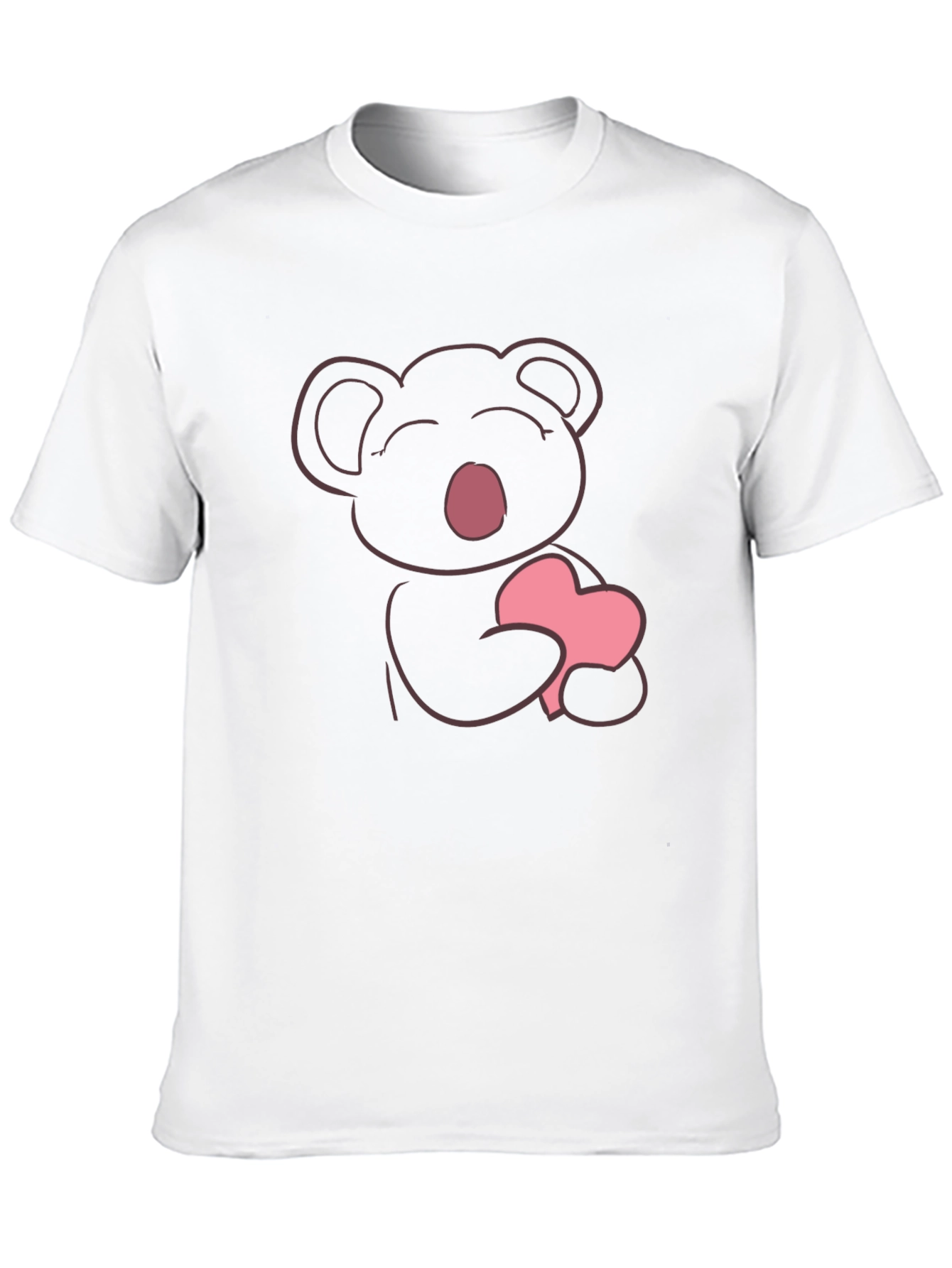 Cute Koala Heart Graphic T-Shirt - Soft Cotton Tee