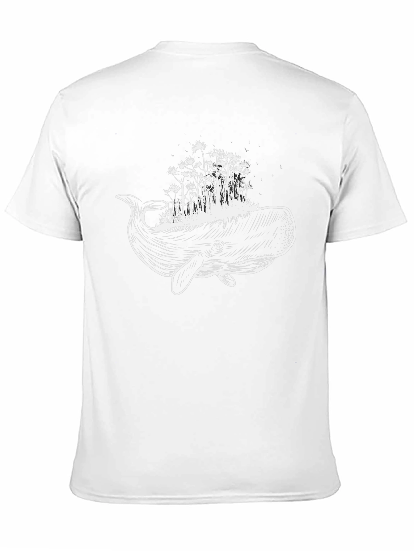 Whale & Forest Graphic Tee - Unique Design
