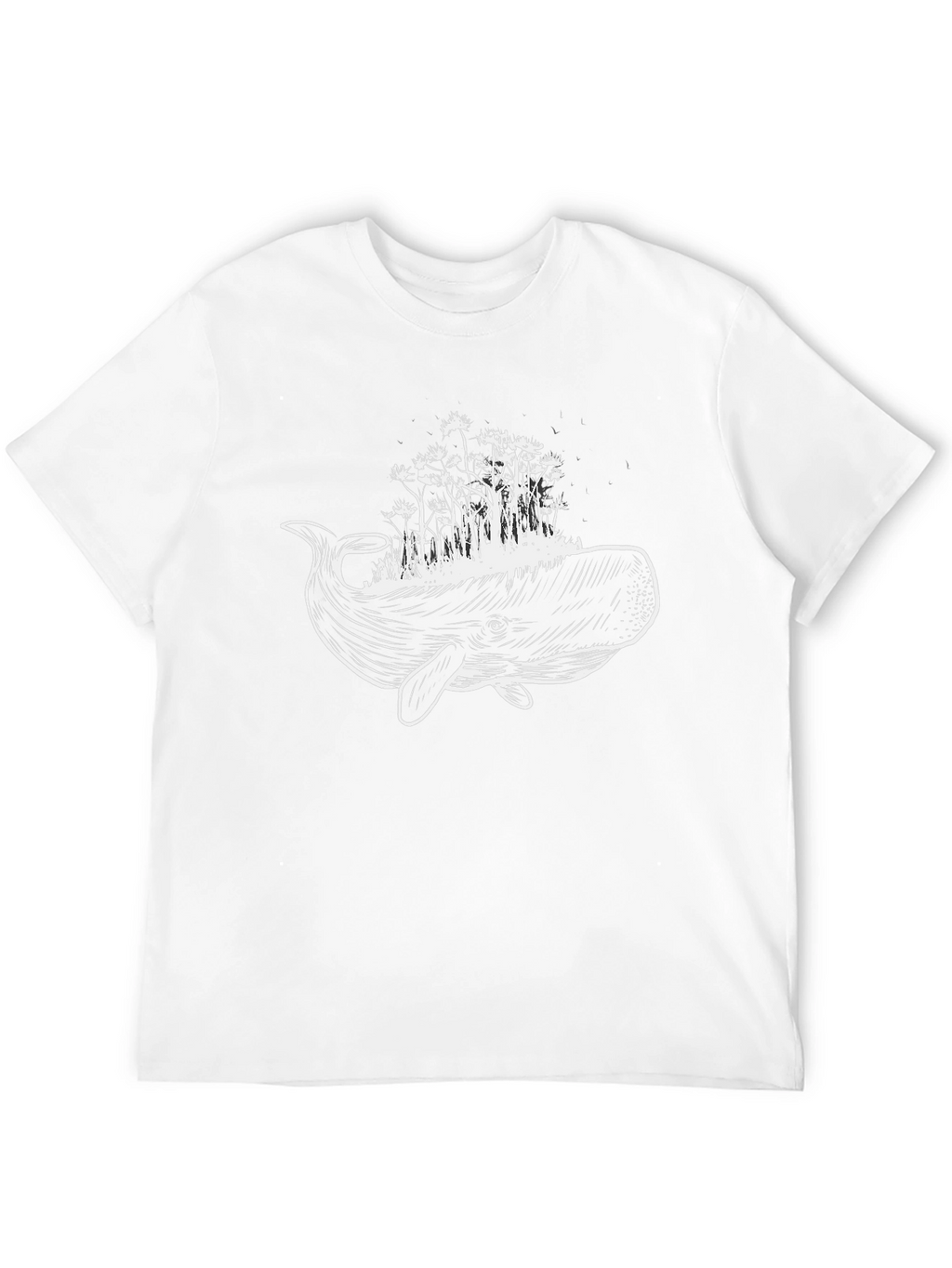 Whale & Forest Graphic Tee - Unique Design