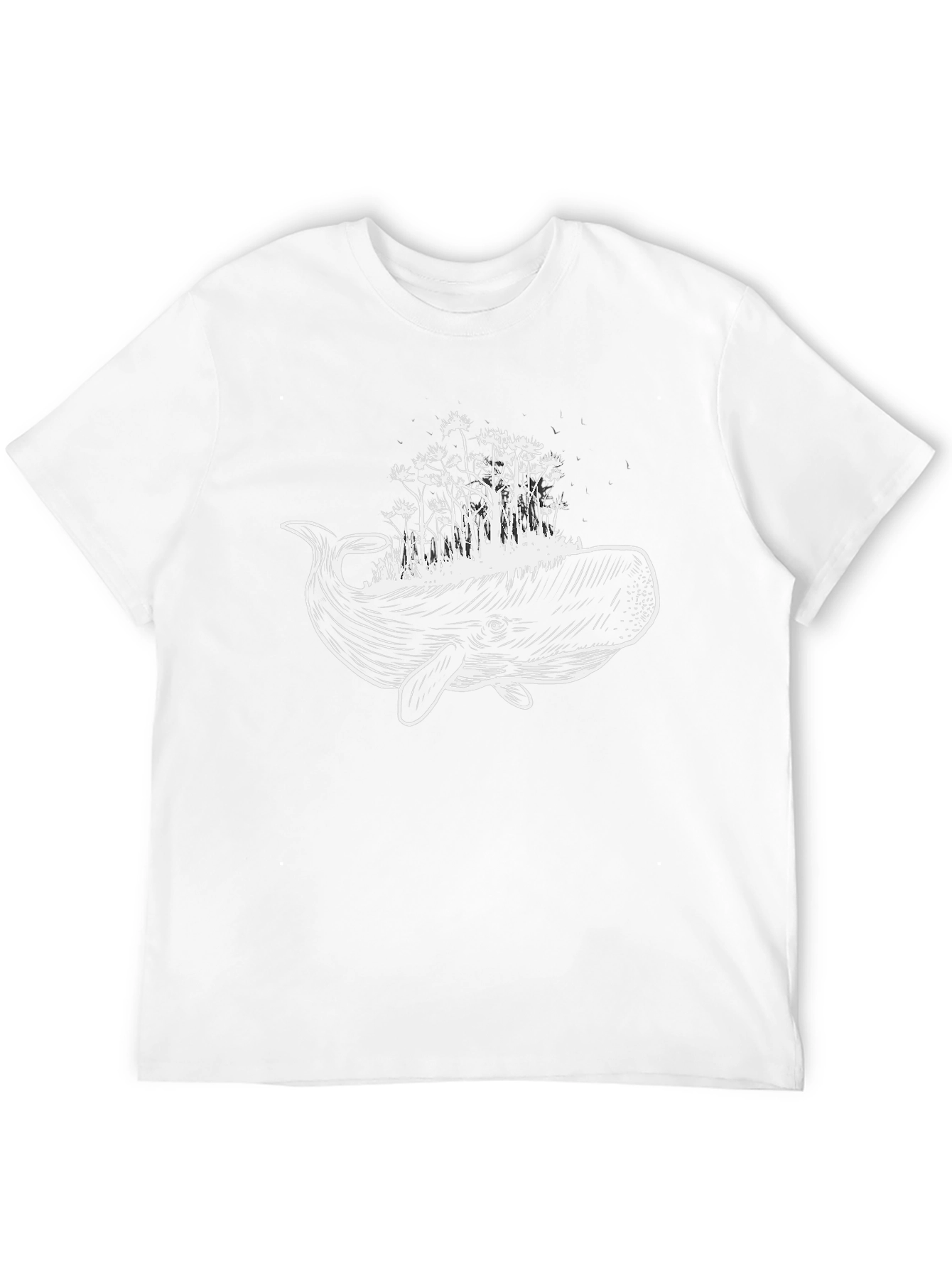 Whale & Forest Graphic Tee - Unique Design