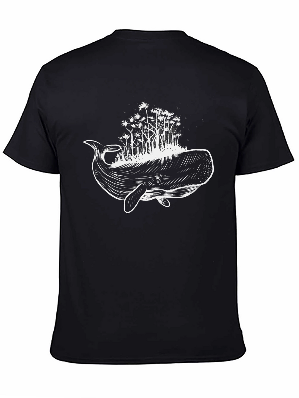 Whale & Forest Graphic Tee - Unique Design