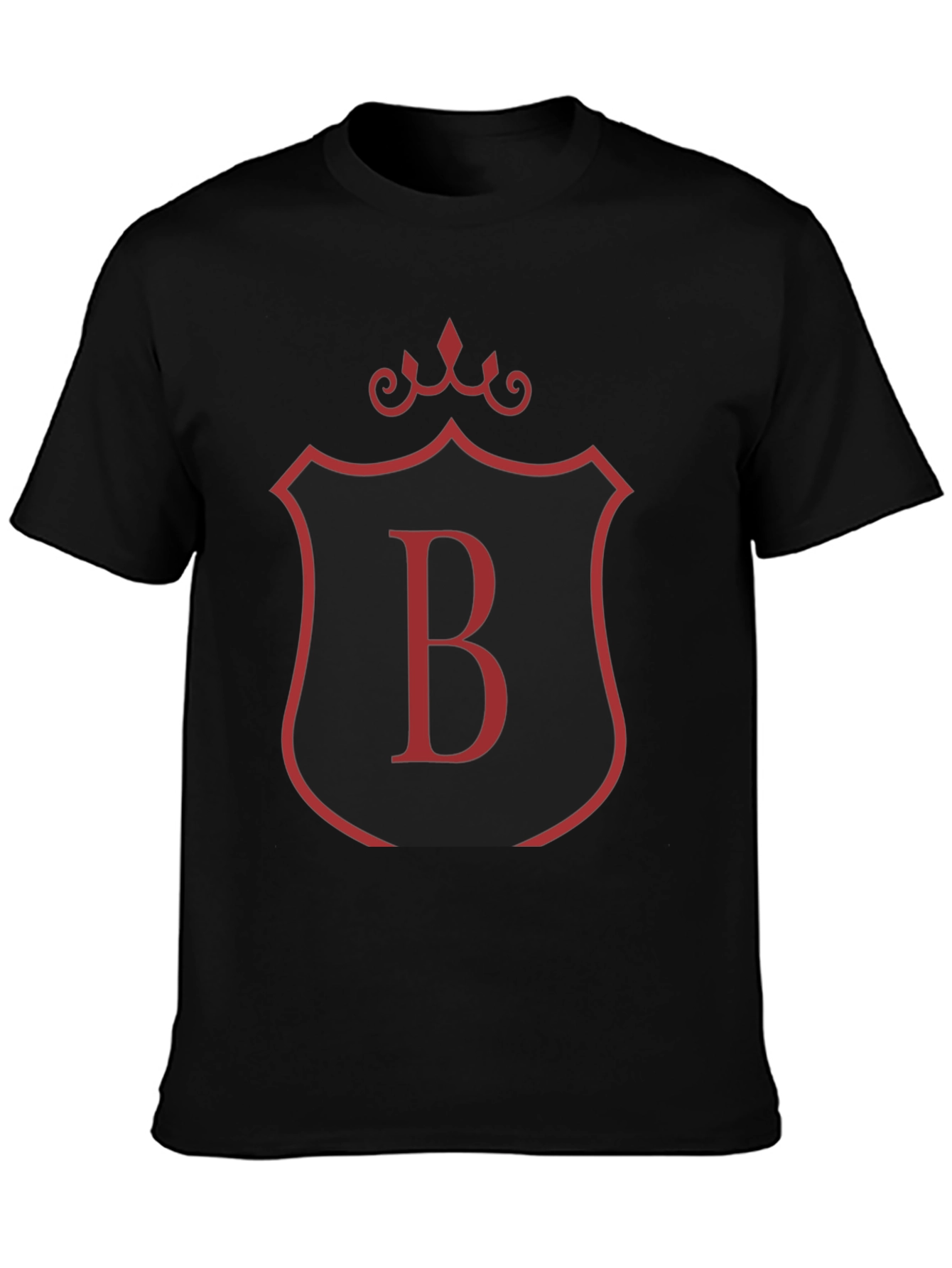 Monogram B Black T-Shirt - Stylish Initial Tee