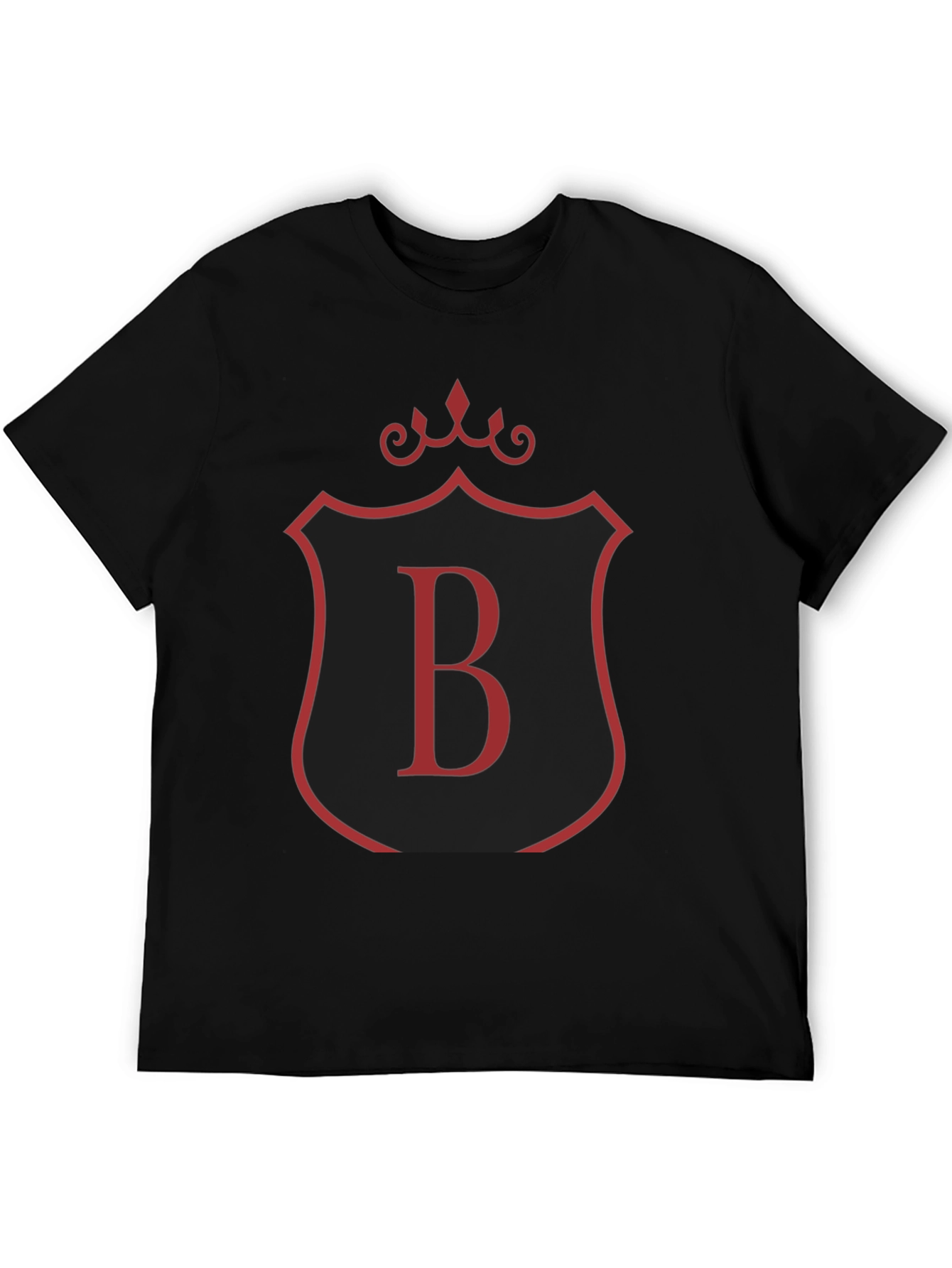 Monogram B Black T-Shirt - Stylish Initial Tee