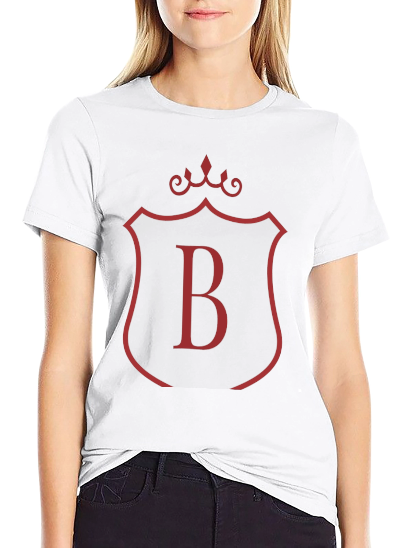 Monogram B Black T-Shirt - Stylish Initial Tee