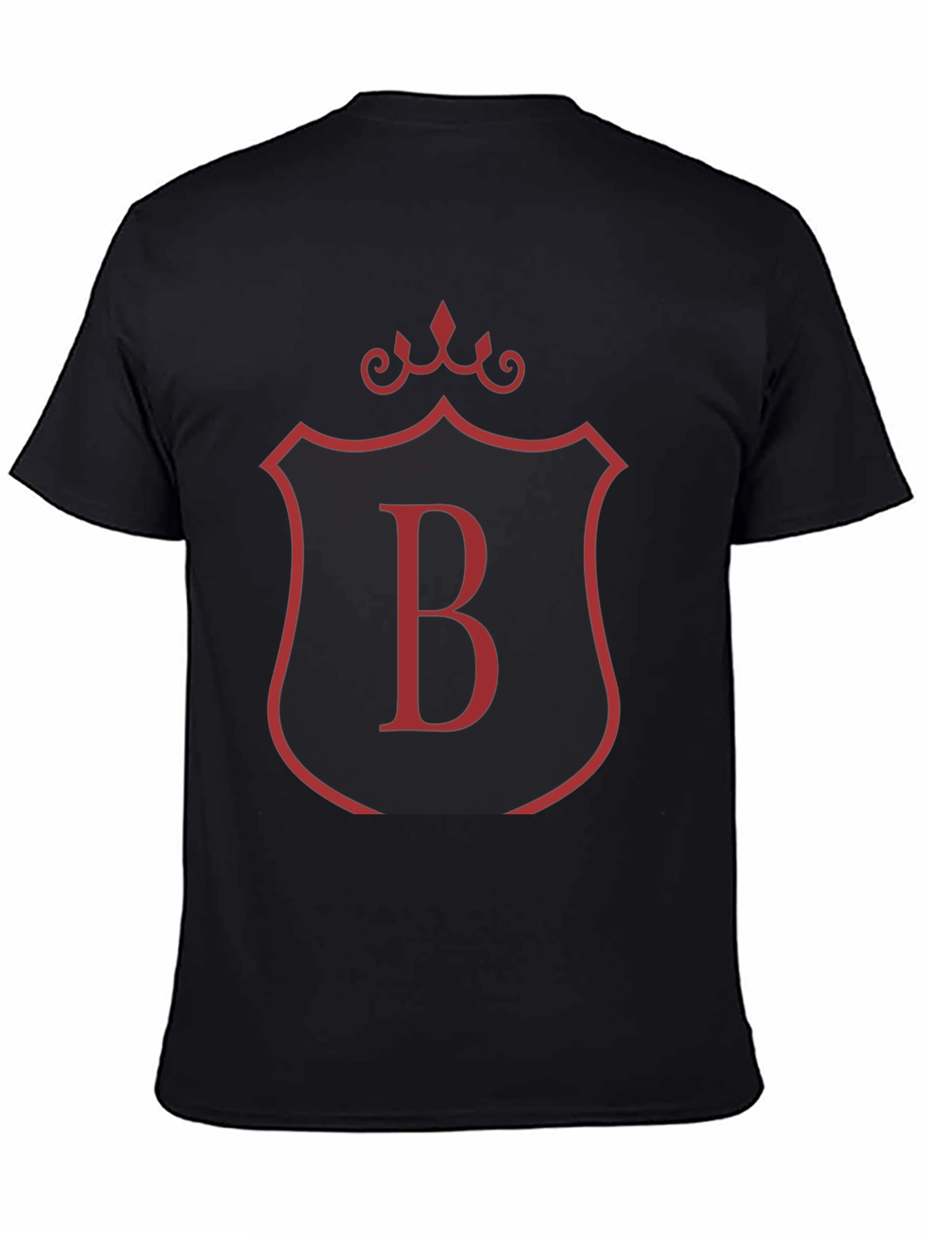 Monogram B Black T-Shirt - Stylish Initial Tee