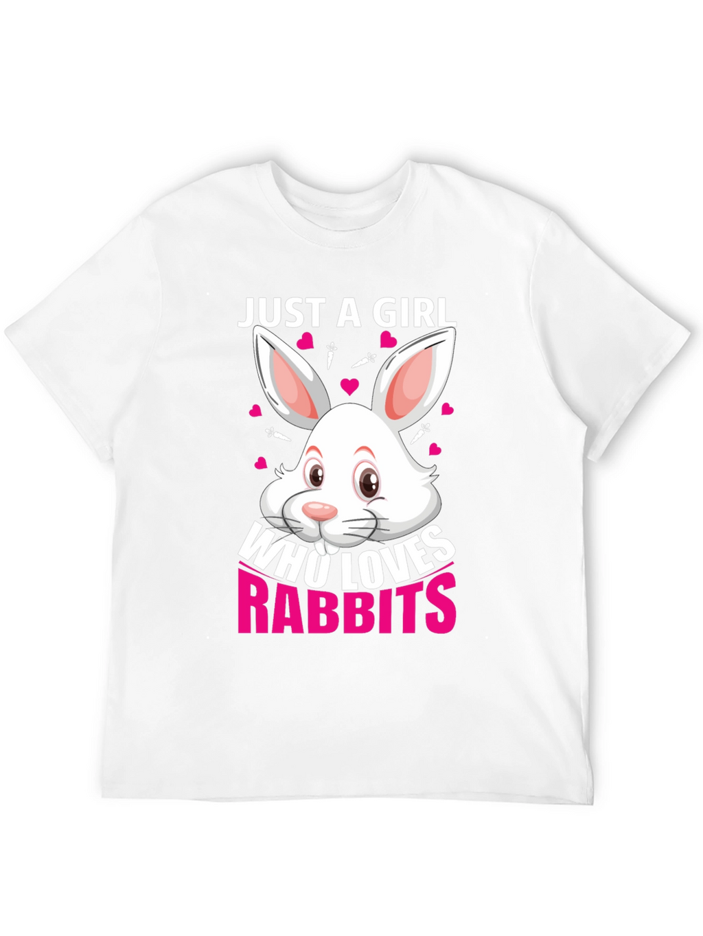 Just a Girl Who Loves Rabbits T-Shirt - Black