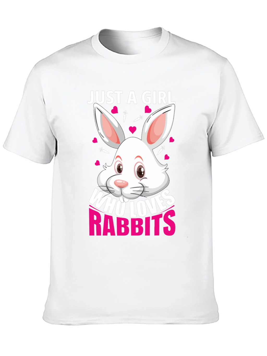 Just a Girl Who Loves Rabbits T-Shirt - Black