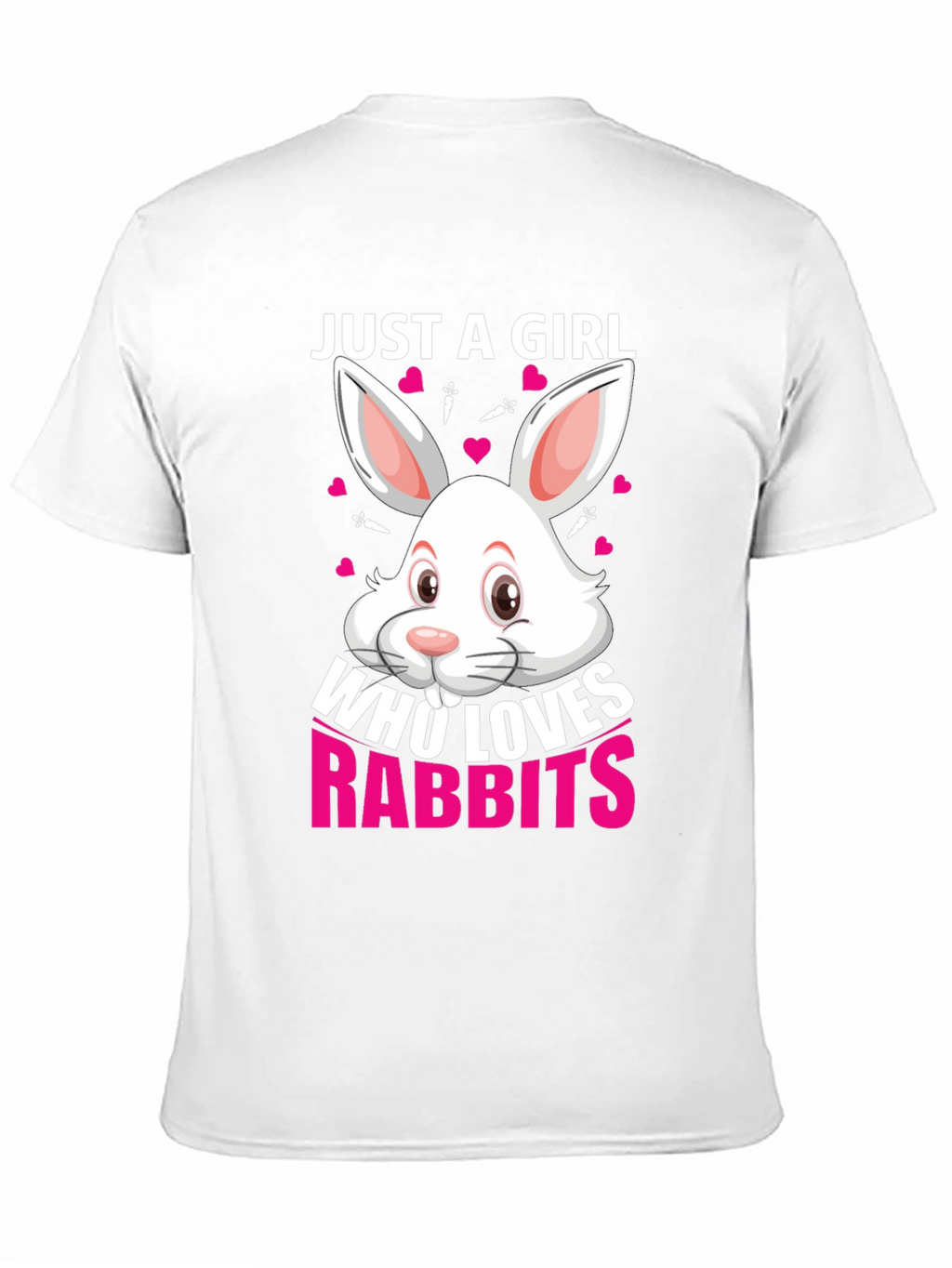 Just a Girl Who Loves Rabbits T-Shirt - Black