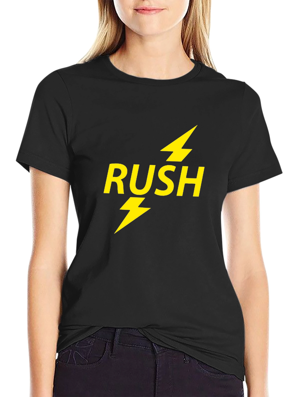 Rush Lightning Bolt Band T-Shirt - Black