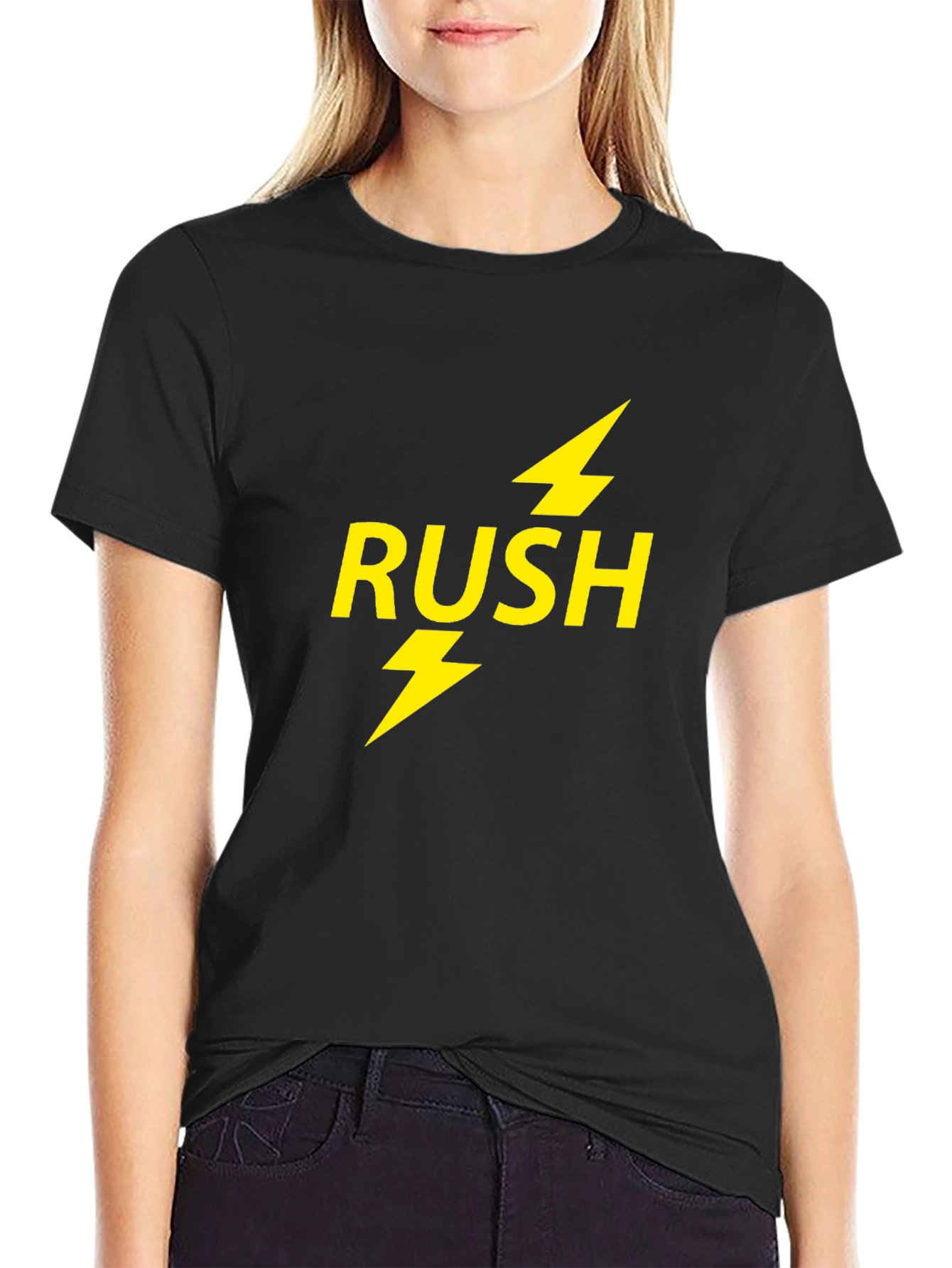 Rush Lightning Bolt Band T-Shirt - Black