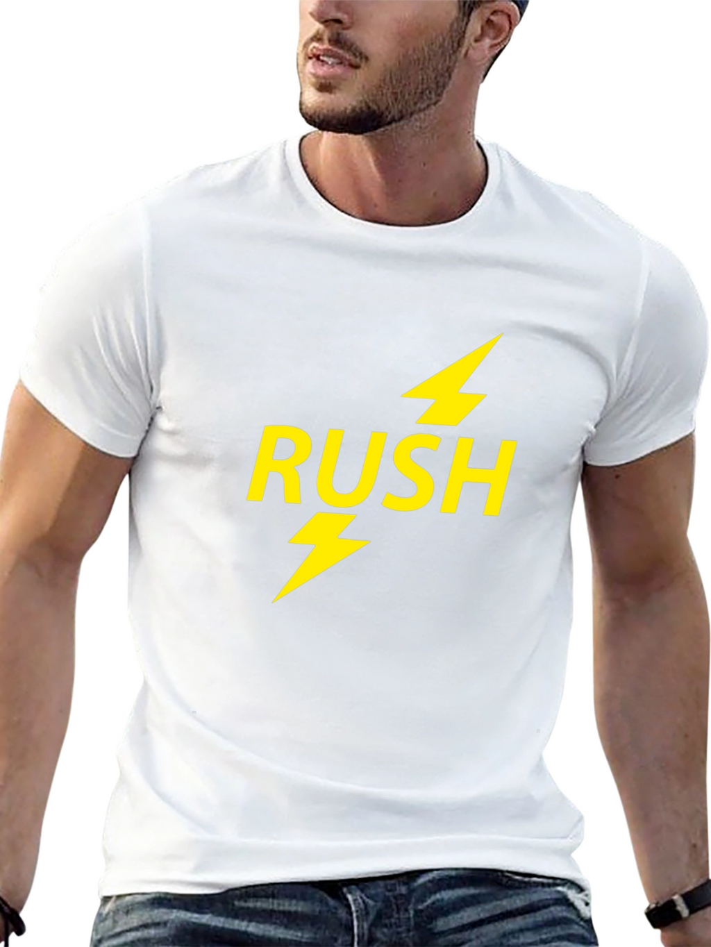 Rush Lightning Bolt Band T-Shirt - Black